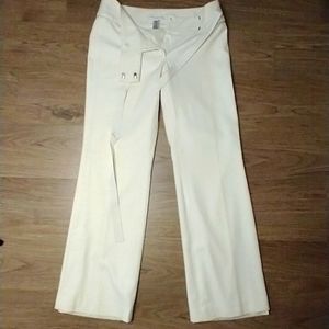 BANANA REPUBLIC MARTIN Cream Wool Dress Pants Petite 8